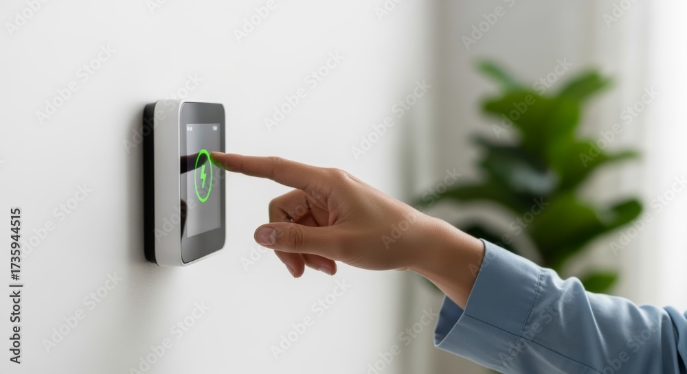 © Dennis - Hand Bediening Slimme Thermostaat voor Energiebesparing © Dennis - Hand Bediening Slimme Thermostaat voor Energiebesparing