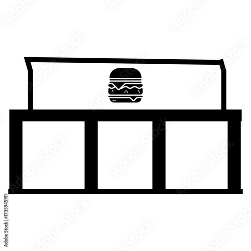 burger bar restaurant fast food vector illustration