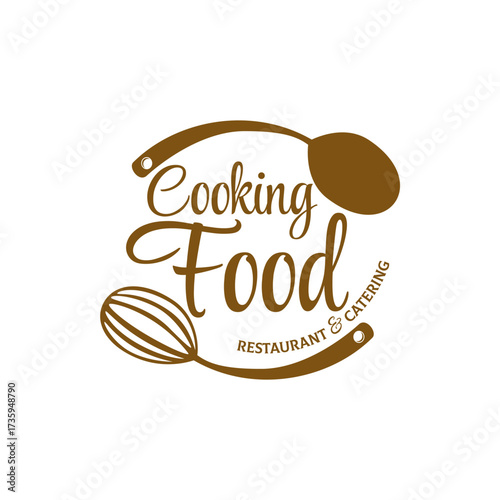 Food Label Cooking Chef Catering Restaurant Logo Template 