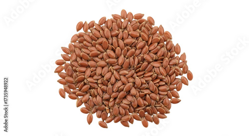 Isolated pile of flaxseed is a healthy dietary supplement rich in omega-3 fatty acids