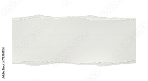 Torn piece of white paper isolated on transparent background, providing a versatile element for various creative projects and designs