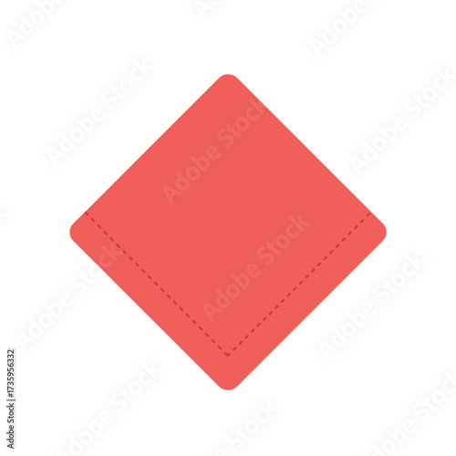 Red napkin illustration on a transparent background
