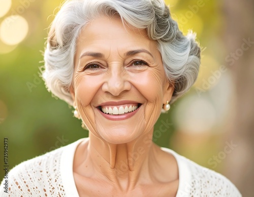 Smiling senior woman outdoors (2)