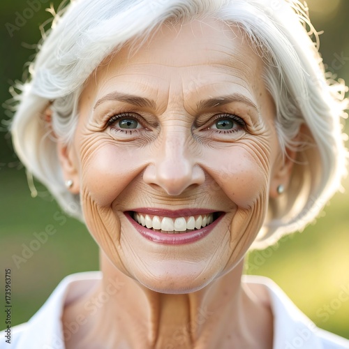 Smiling senior woman outdoors (5)