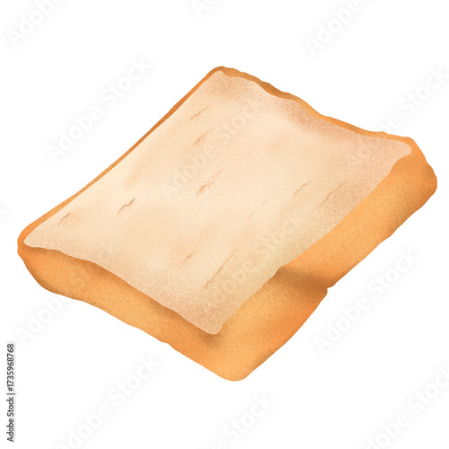Unsalted Bread Art Illustration