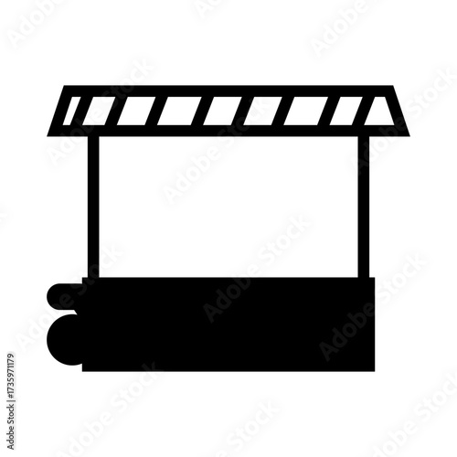 food stall glyph icon vector