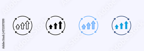 Improvement Icon Set Multiple Style Collection