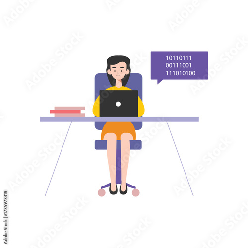 Online Study Vector Illustration Which can easily edit or modify