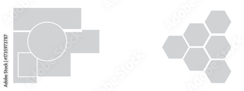 Creative Photo Collage Vector Template for Portfolio and Scrapbook Layouts