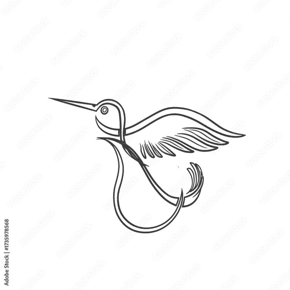 Fototapeta premium flying bird vector illustration