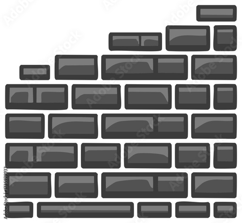 Cartoon Bricks Wall Texture Abstract Construction Background