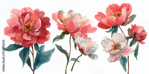 Delicate watercolor floral arrangement with soft pastel colors and artistic brushstrokes