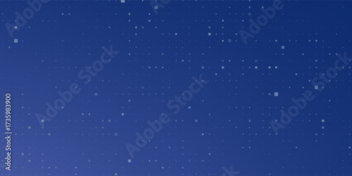 Abstract geometric background with squares. Blue pixel background with empty space. Vector illustration