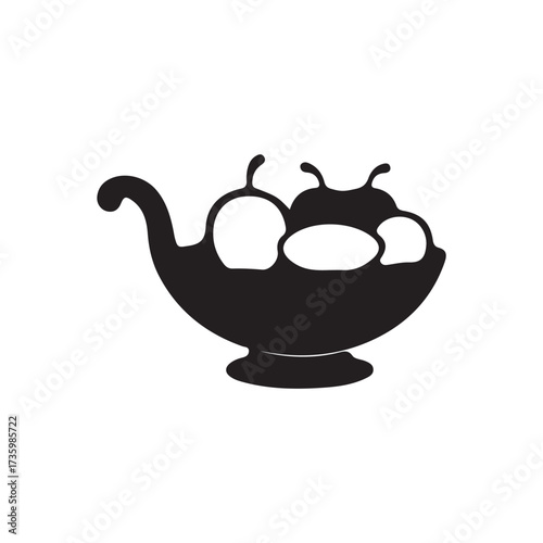 Fruit Bowl Silhouette Design