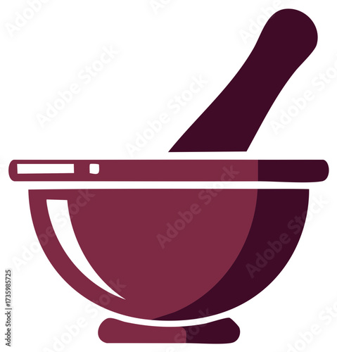 Pharmacy Symbol Mortar and Pestle for Medical and Cooking Concepts