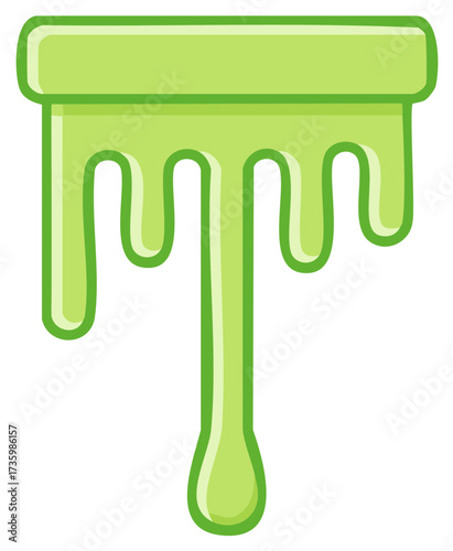 Dripping Green Slime Abstract Illustration Gooey Texture