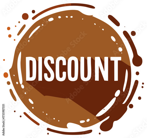 Discount Promo Circle With Chocolate Liquid Frame Decoration