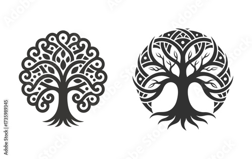 Intricate celtic tree of life vector art scalable illustration for design projects