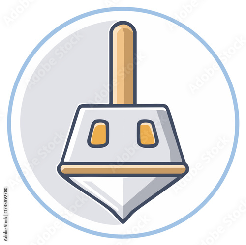 Illustrated Cartoon Dreidel Symbol for Hanukkah Celebration Tradition spinning game cultural religious