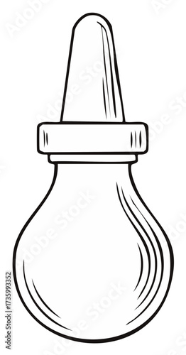 Doodle Style Glass Bottle with Dropper for Essential Oils or Medicine