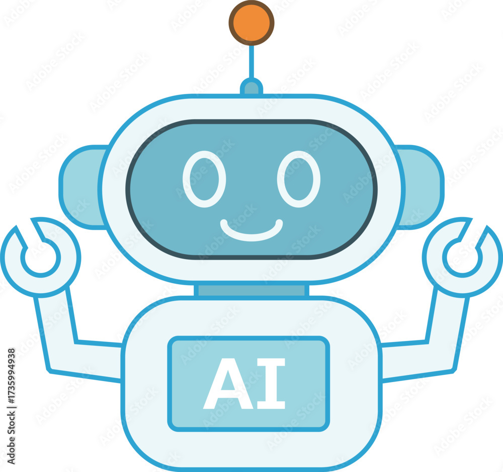 Obraz premium AI ロボット アイコン