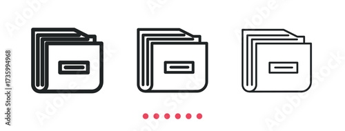 Folder icon. Thin line icon vector