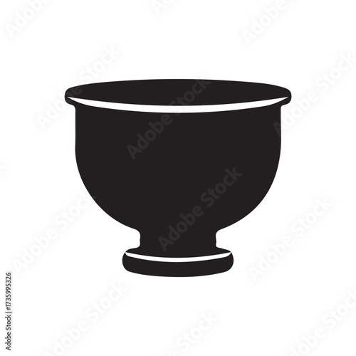 Elegant Bowl Silhouette Illustration