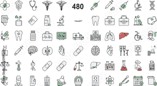 Set of Medical Icons | Healthcare Symbols Collection for Clinics, Hospitals and Health-Related Marketing
