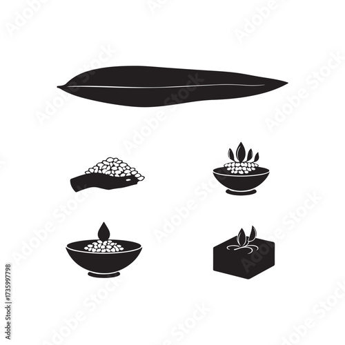 Black symbols traditional medicine