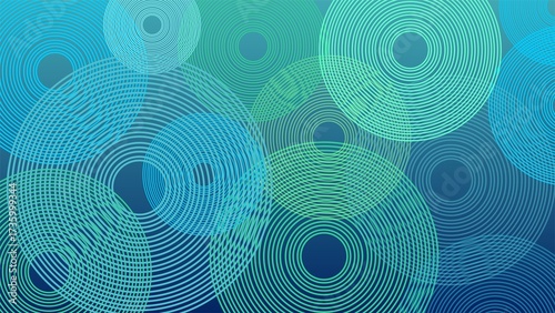 Abstract background with circles in blue and green tones for presentation