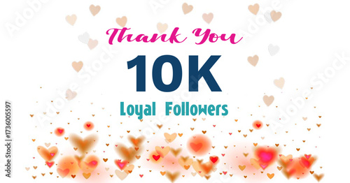 Thank You 10K Followers – Social Media Milestone Graphic || 10K Loyal Followers Appreciation Banner – Vector Design | Follower Milestone Celebration – Thank You Graphic