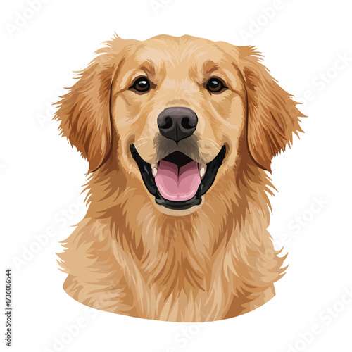 Golden Retriever Dog Portrait.