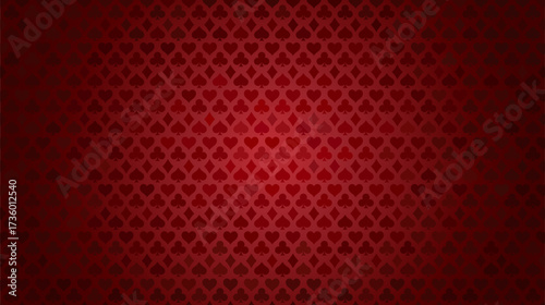 Colorful background with card suits. Picture spades, hearts, diamonds, clubs. Background for gambling, casino advertising. Vector background 10 eps..	