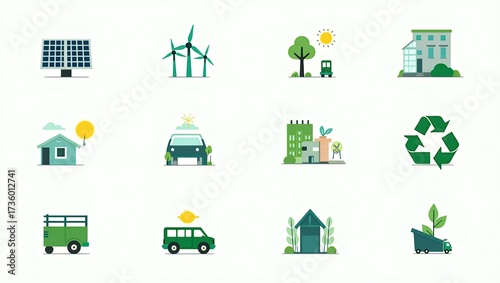 Sustainable Living Icons.