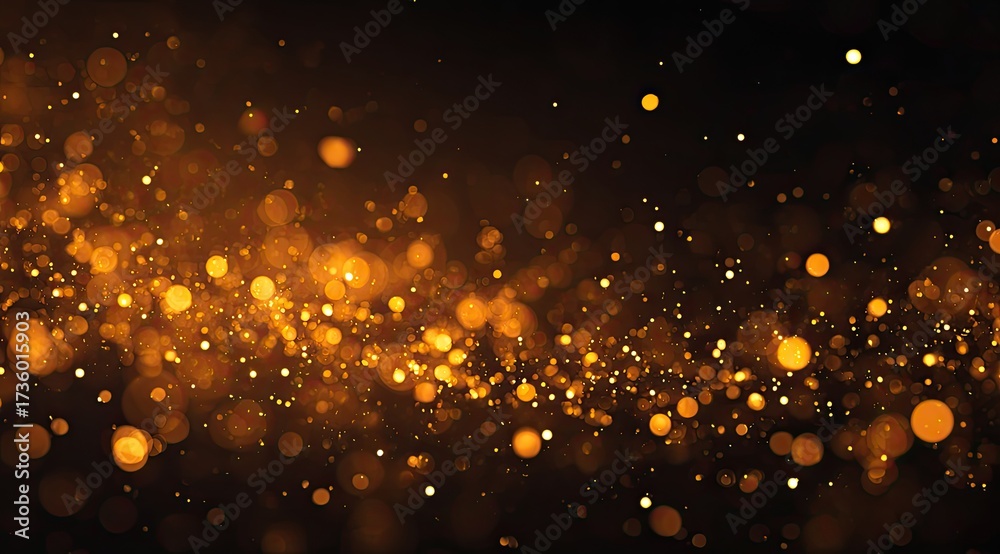 Fototapeta premium Abstract bokeh background of golden lights