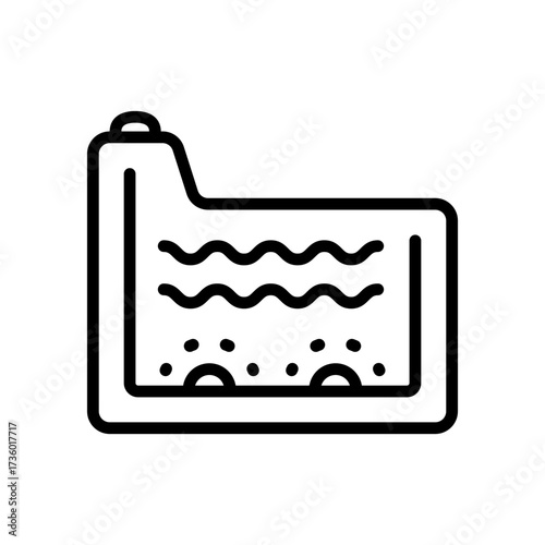 Hydro bathtub icon outline vector. Massage health, pool spa. Healthcare, skincare, wellness contour symbol. Vector isolated illustration.