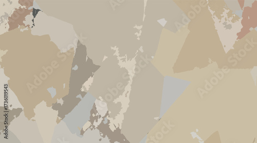 Abstract Textured Background with Irregular Patches of Beige and Gray Tones vector illustration.