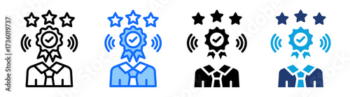 Brand Awareness icon Multi Style Vector Illustration