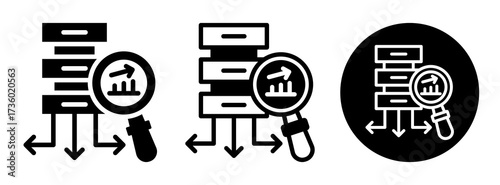 Advanced Analytics Icon Collection Glyph & Mixed Style