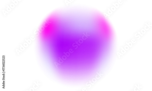 Purple color circle gradient noise gradation. Abstract violet pink colorful watercolor blur mesh shape on white background. Gradient aura, grain neon blob with noise effect vector illustration.