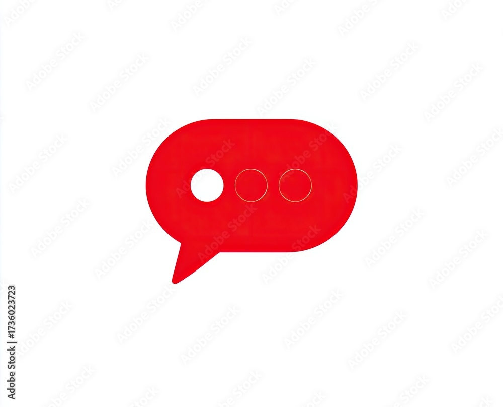 Fototapeta premium Red speech bubble icon