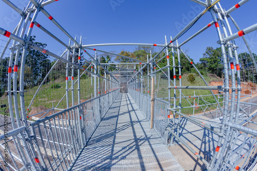 Steel Pedestrian Bridge Highway Walkway Crossing Temporary Structure