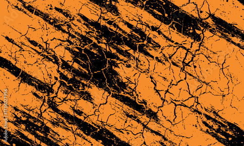 orange black brush pattern wrap car sticker banner abstract sporty lines black orange grunge brush color combination. illustration eps10.