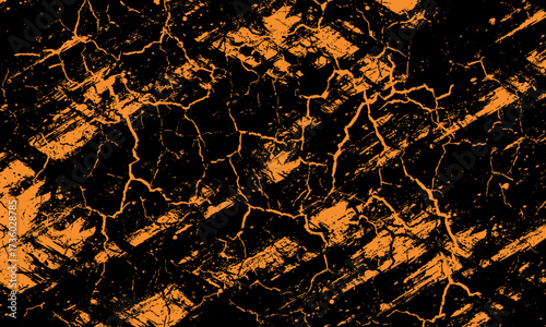 orange black brush pattern wrap car sticker banner abstract sporty lines black orange grunge brush color combination. illustration eps10.