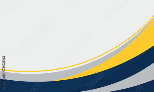 blue and yellow wavy shape background. suitable for business poster design, corporate banner, presentation, flyer, social media post. eps 10