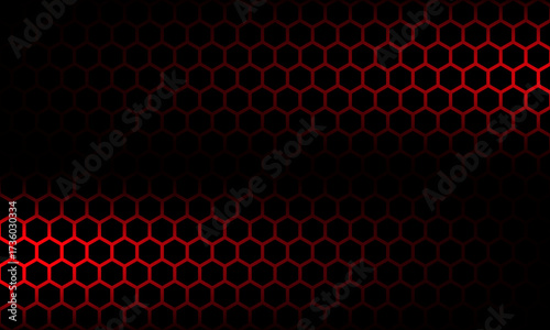 abstract hexagon dark red background