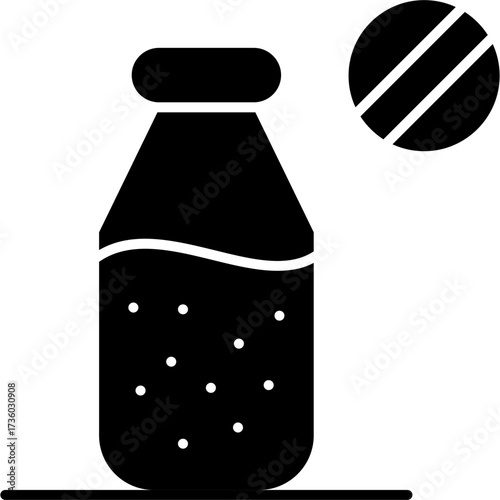Lactose Free Icon Vector Element