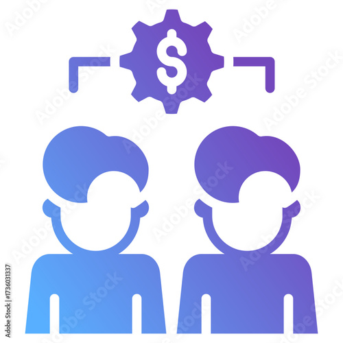 Peer to Peer Glyph Gradient Icon