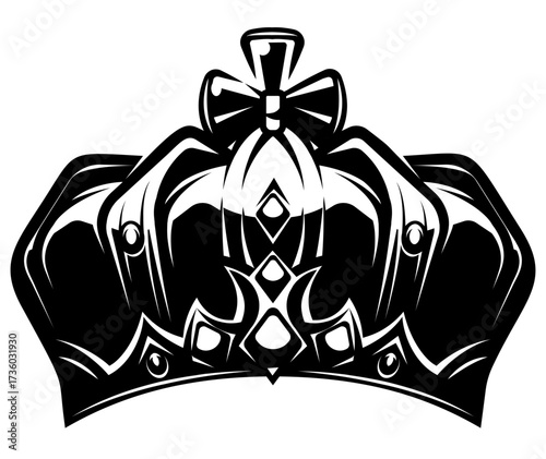 Elegant royal crown illustration with ornamental details symbolizing monarchy luxury authority and historical regal heritage.