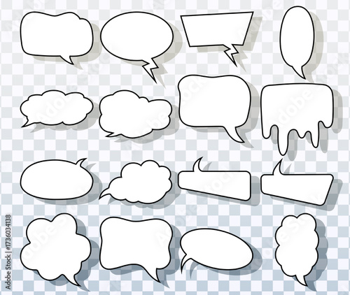 Vector Comic Speech Bubbles With Creative Shapes And Fun Styles